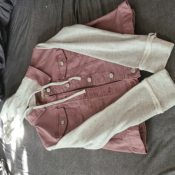 Mudd Jackets & Blazers - Mudd soft purple jean sweater jacket